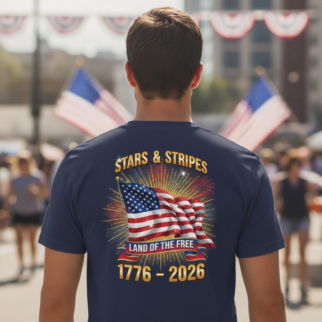 American Flag T-Shirt | 4th of July 2026 250th Anniversary Pop Art Tee