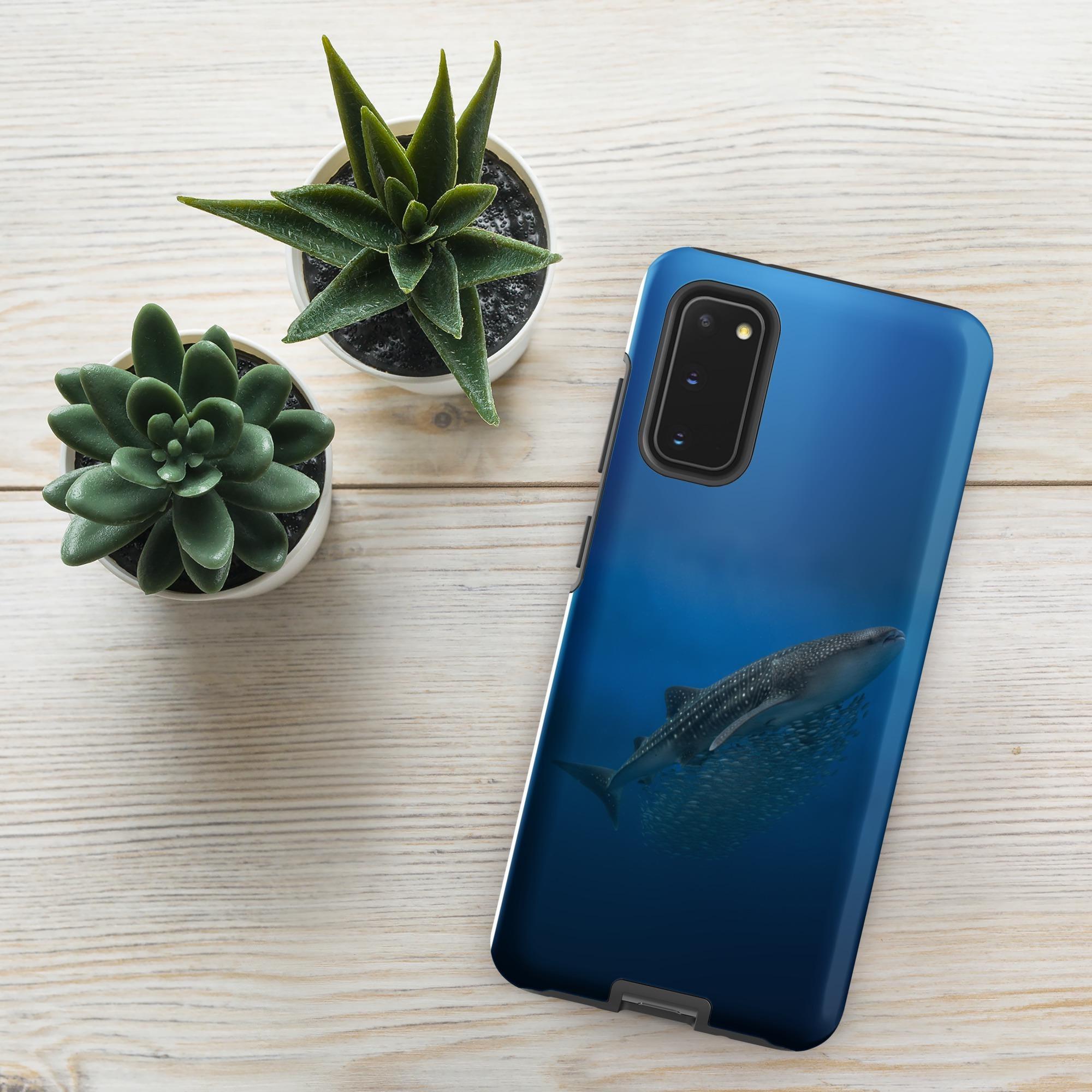 Whale Shark Samsung Galaxy Case | Photorealistic Ocean Tough Case | Kids Marine Biology Gift | Scuba Diver Shark Phone Case