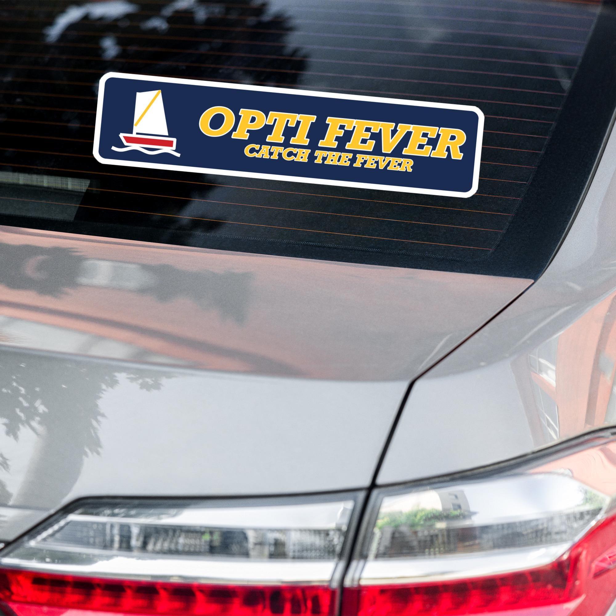 Opti Fever Sailing Sticker | Optimist Dinghy Kiss-Cut Vinyl Decal | Junior Sailor Gift | Boat, Water Bottle & Laptop Sticker