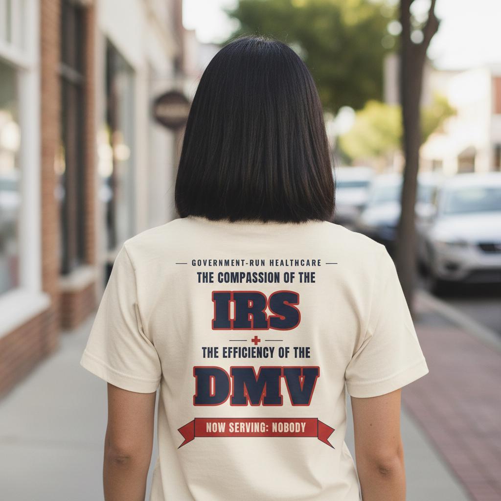 Funny Political Shirt | Small Government Libertarian Tee | Bureaucracy Humor Gift for Dad | Vintage Garment Dyed Heavyweight