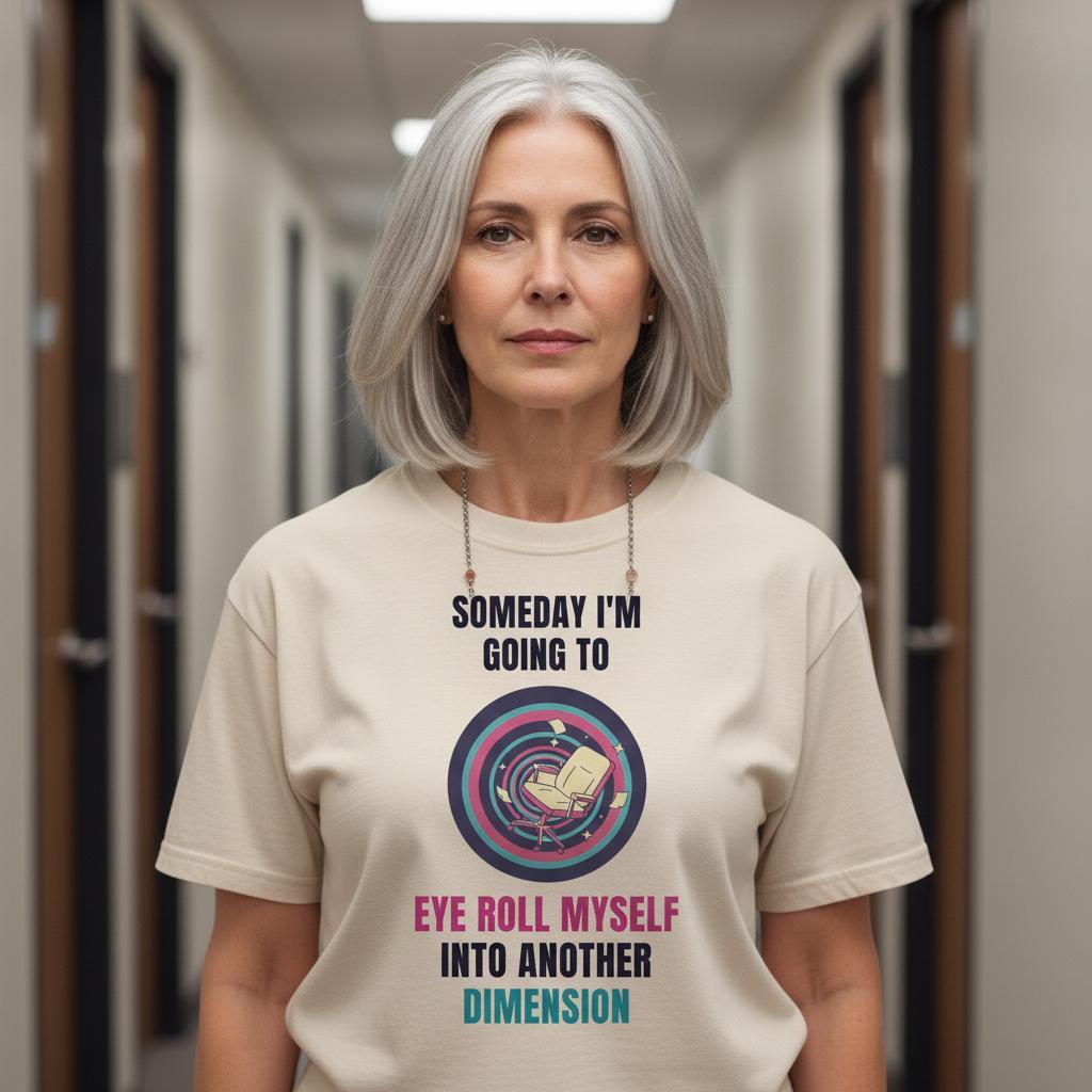 Funny Office Shirt | Someday I'm Going To Eye Roll Myself Into Another Dimension | Sarcastic Work Humor Tee