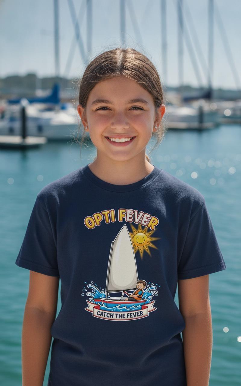Opti Fever Sailing T-Shirt | Optimist Dinghy Youth Sailor Tee | Regatta Shirt