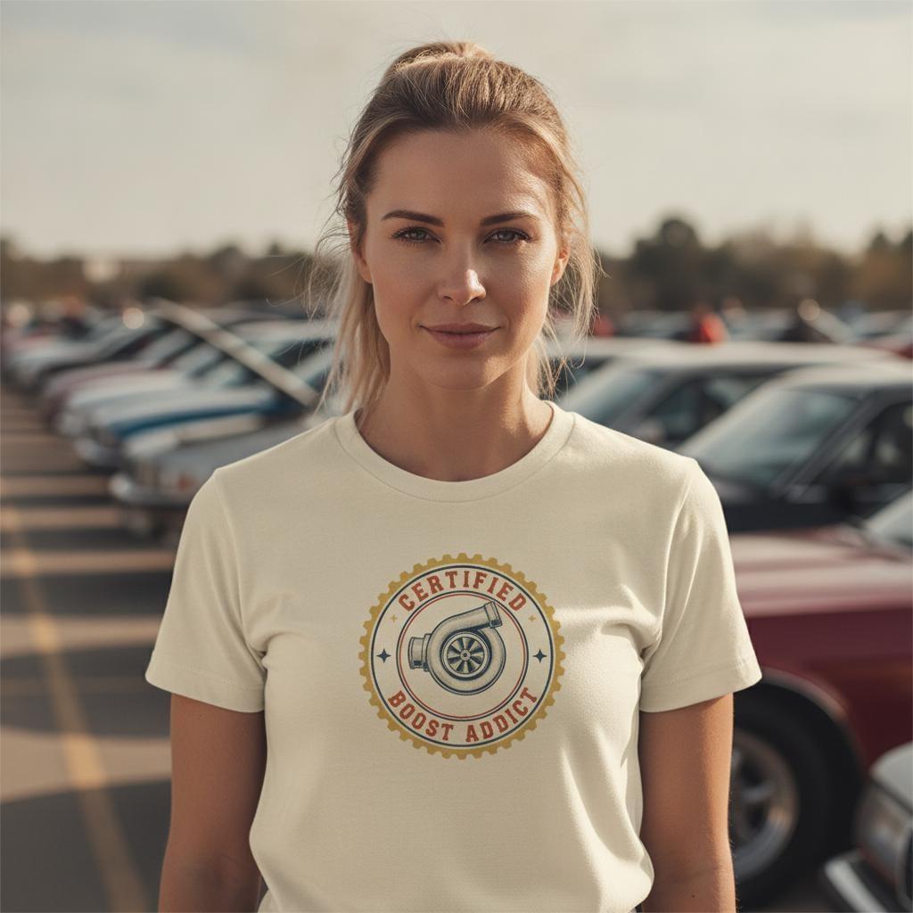 Certified Boost Addict Turbo T-Shirt | Vintage Tuner Gearhead Tee