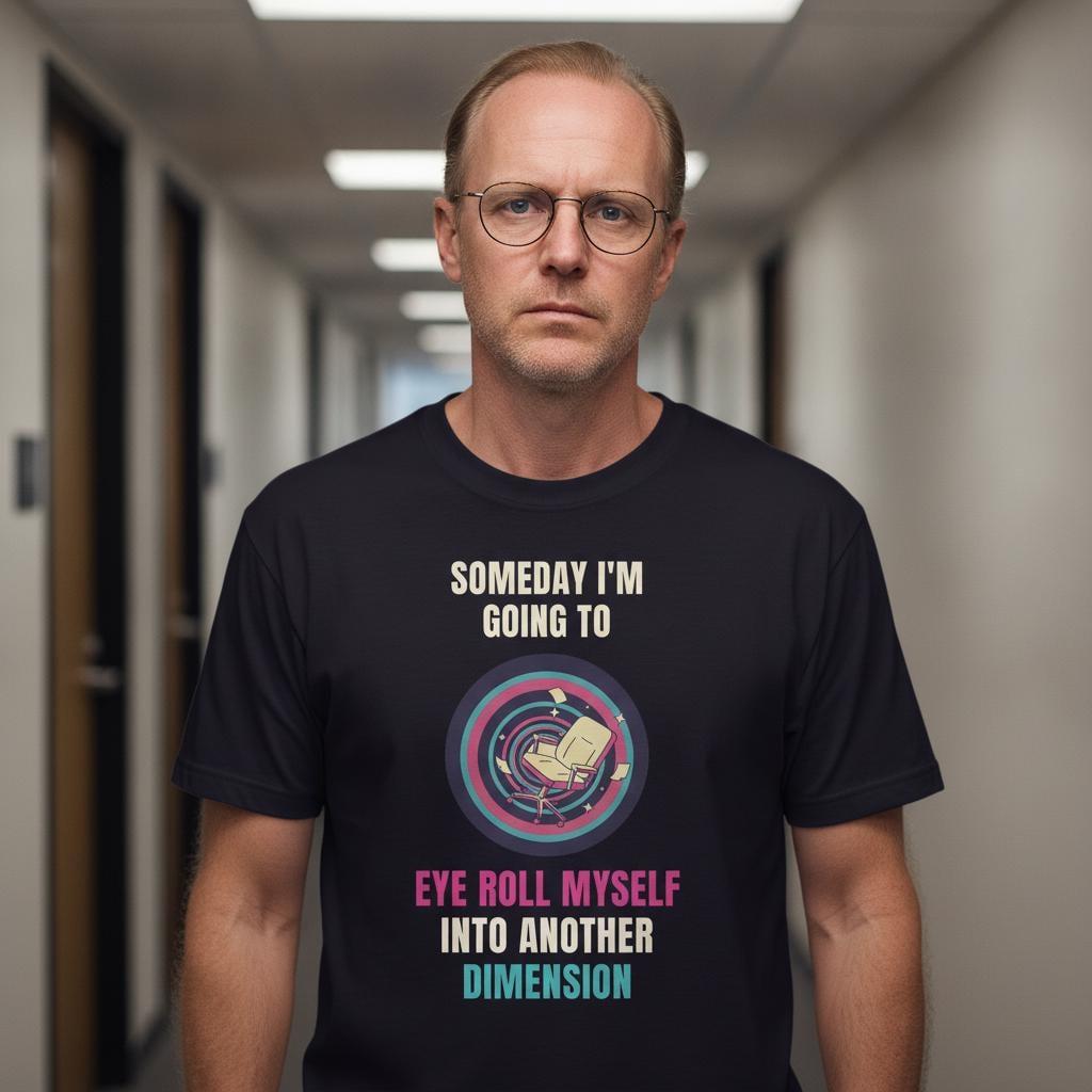 Funny Office Shirt | Someday I'm Going To Eye Roll Myself Into Another Dimension | Sarcastic Work Humor Tee
