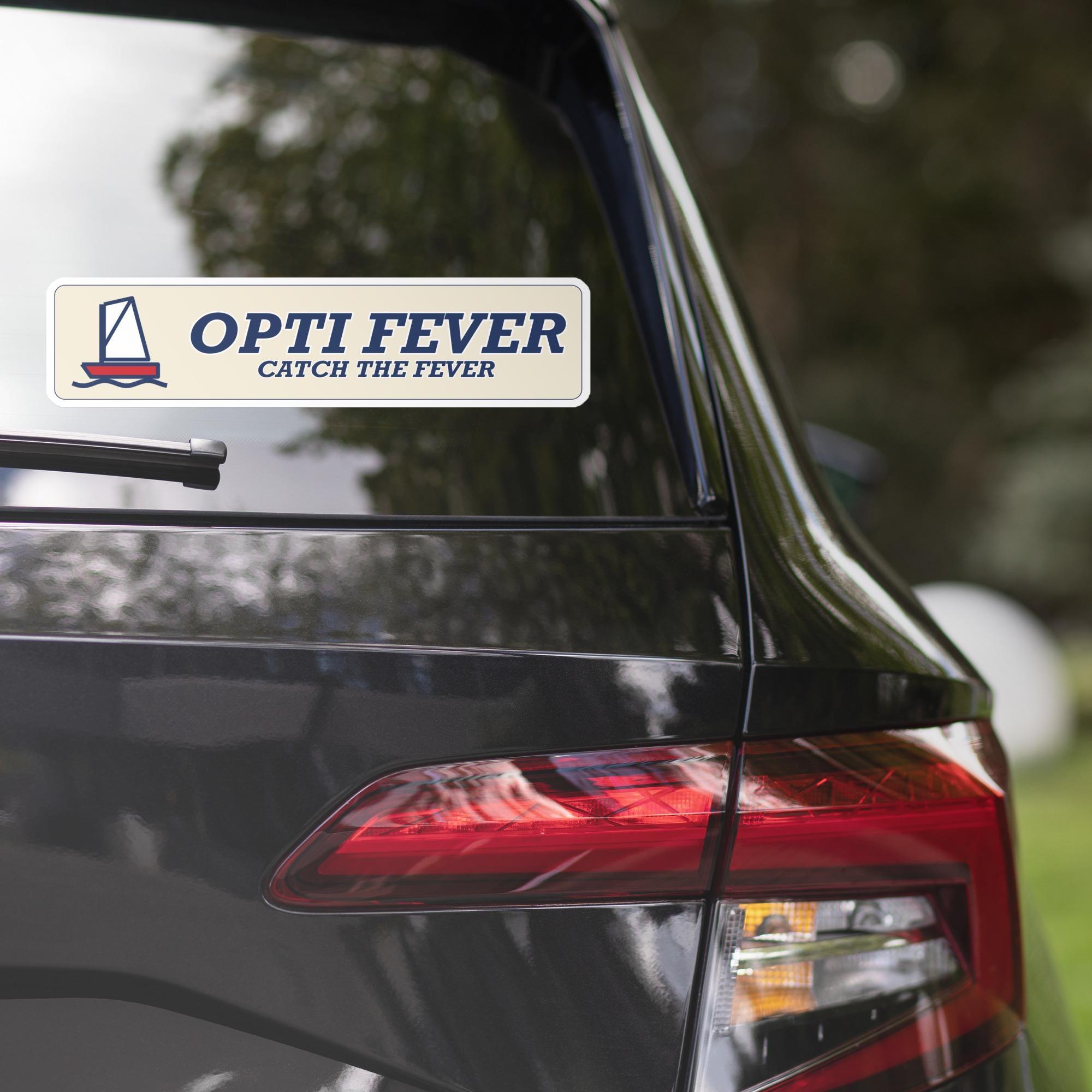 Opti Fever Sailing Sticker | Optimist Dinghy Kiss-Cut Vinyl Decal | Junior Sailor Gift | Boat, Water Bottle & Laptop Sticker