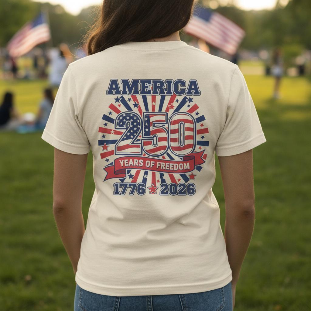 America 250th Anniversary T-Shirt | July 4th 2026 Patriotic Tee