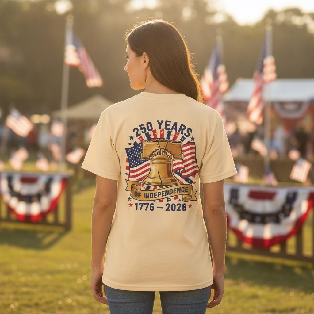 Liberty Bell T-Shirt | USA 250th Anniversary Patriotic Tee (1776-2026)