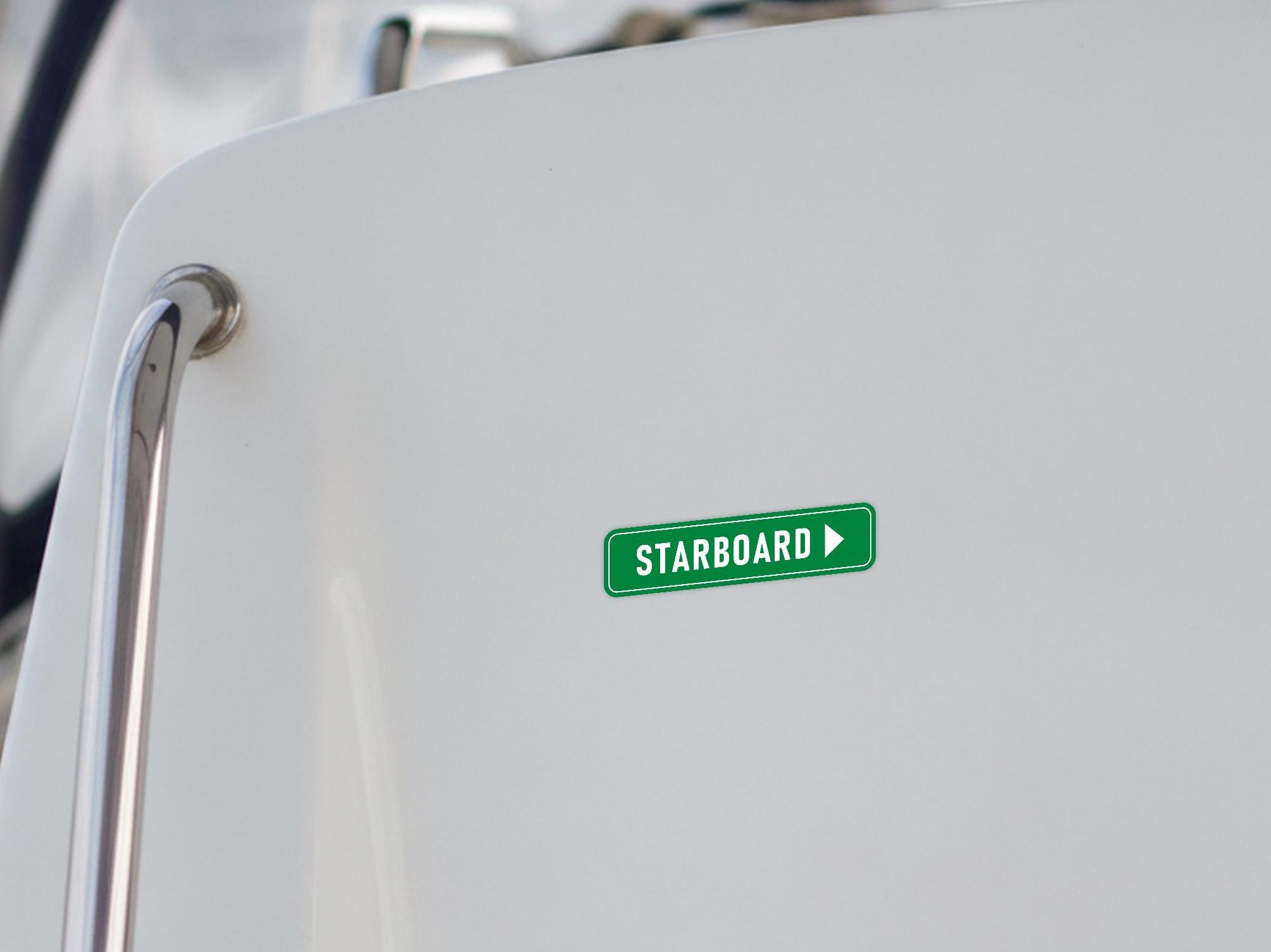 Starboard Boat Sticker | Die Cut Vinyl Nautical Decal | Green Navigation Label for Sailboats | Sailing Gift for Boat Owners