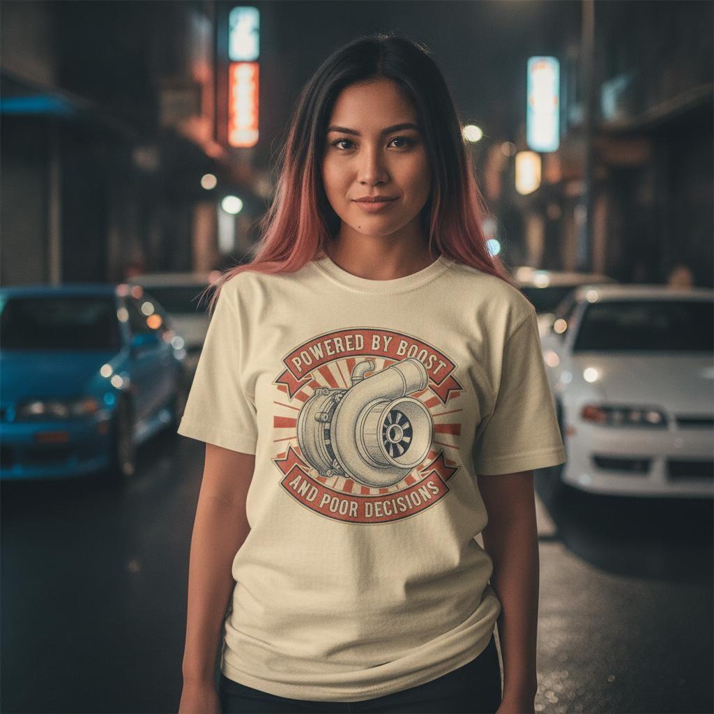 Vintage Turbo T-Shirt | Powered by Boost and Poor Decisions Tee