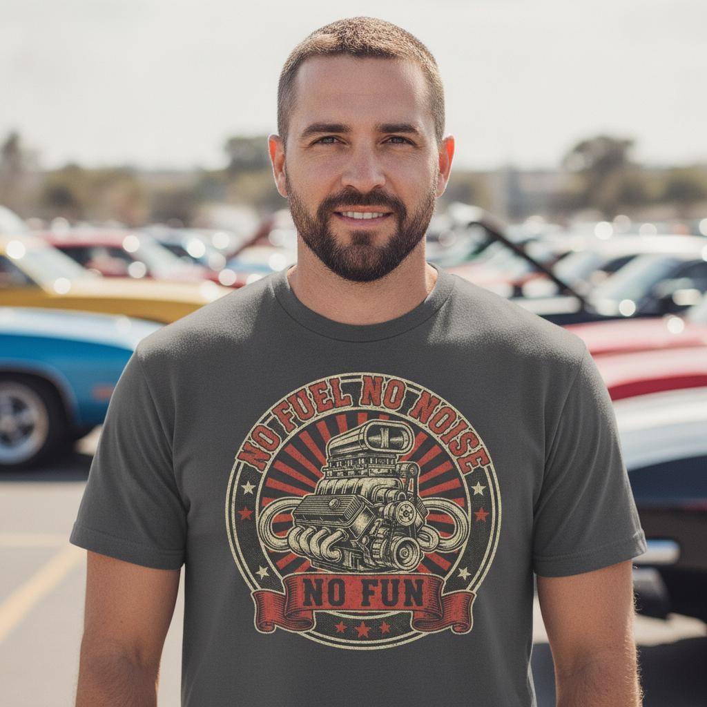 Vintage V8 Muscle Car T-Shirt | Supercharged Engine Hot Rod Tee