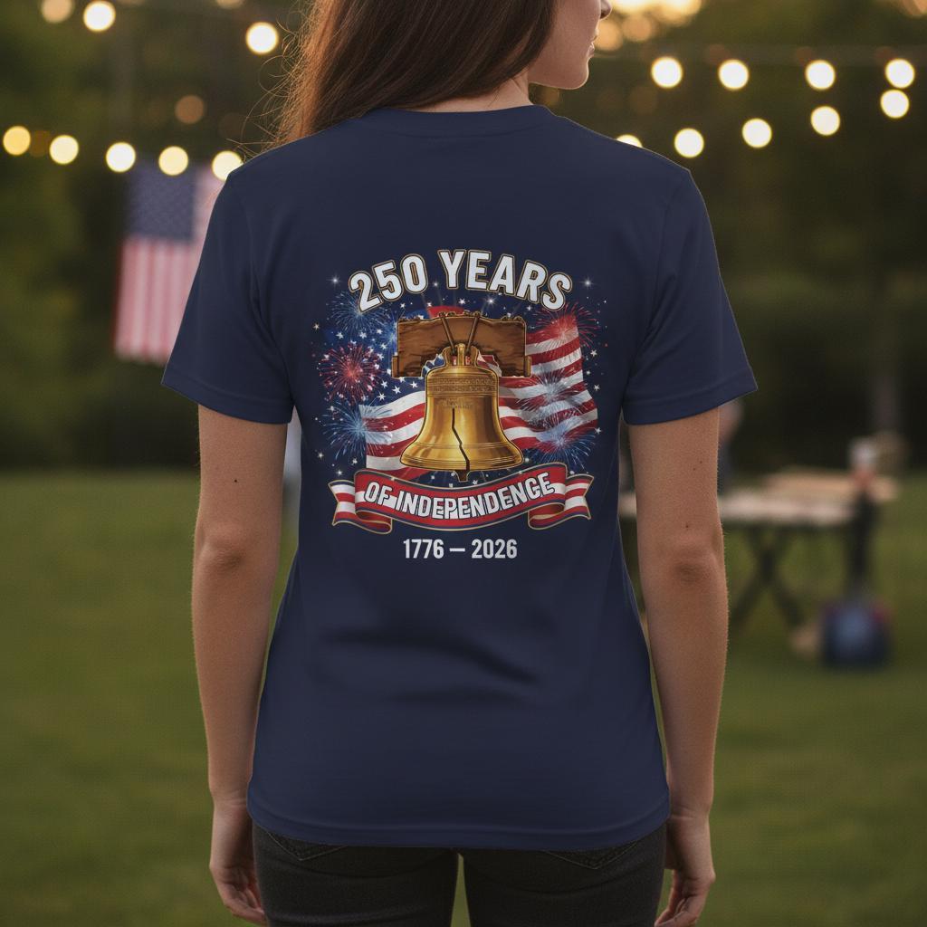 Liberty Bell 250th Anniversary T-Shirt | USA Independence Patriotic Tee