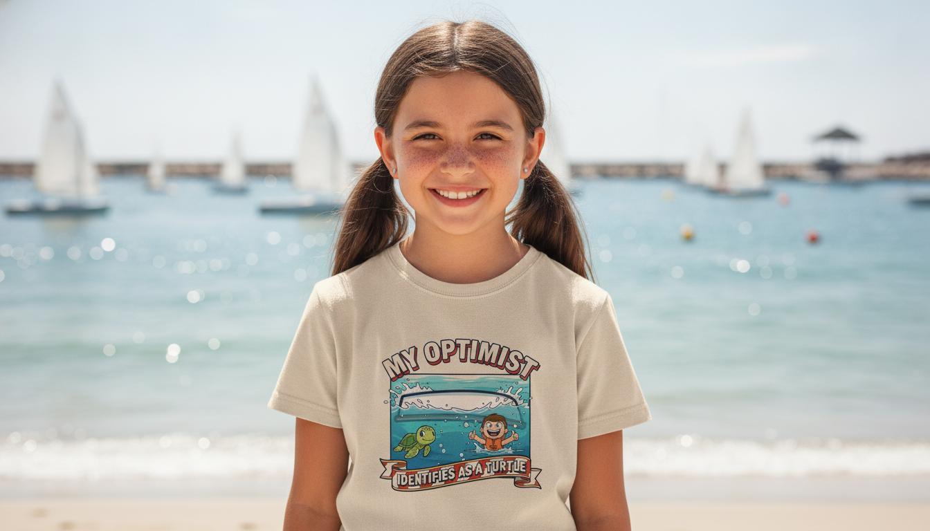 Optimist Turtle T-Shirt | Capsized Dinghy Sailing Humor Tee